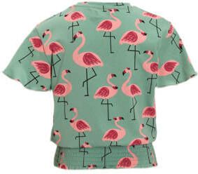 Orange Stars T-shirt Petra met all over print lichtgroen Meisjes Katoen Ronde hals 110 116