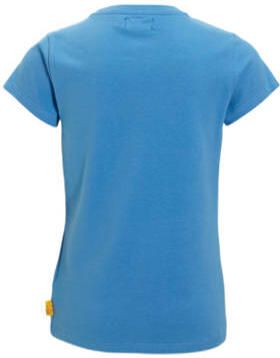 Orange Stars T-shirt Phaedra met printopdruk blauw Meisjes Katoen Ronde hals 110 116