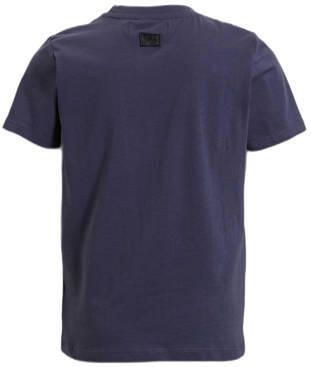 Orange Stars T-shirt Philip met printopdruk blauw Jongens Katoen Ronde hals 110 116