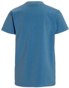 Orange Stars T-shirt Prince met tekstopdruk blauw Jongens Katoen Ronde hals 110 116