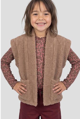 Orange Stars teddy gilet zand Beige Effen - Foto 3