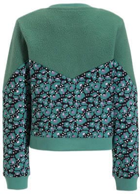 Orange Stars teddy sweater Nicole groen Trui Meisjes Katoen Ronde hals 104