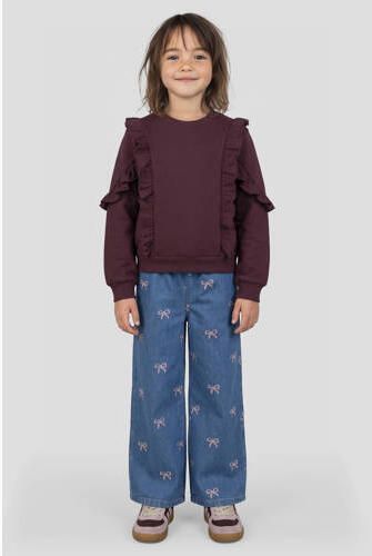 Orange Stars wide leg jeans met print lichtblauw Meisjes Denim All over print - Foto 3