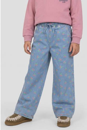Orange Stars wide leg jeans met print lichtblauw Meisjes Denim All over print - Foto 2