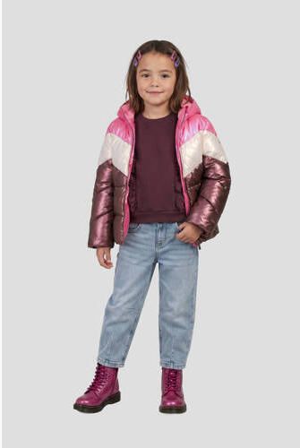 Orange Stars winter pufferjas donkerrood Meisjes Polyester Capuchon Meerkleurig - Foto 4