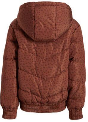 Orange Stars winterjas Nanda met panterprint bruin Meisjes Polyester Capuchon 110 - Foto 2