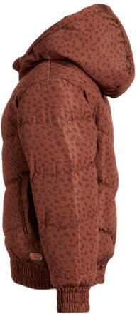 Orange Stars winterjas Nanda met panterprint bruin Meisjes Polyester Capuchon 104 - Foto 2