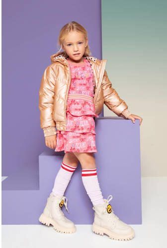 Orange Stars winterjas Nanda metallic goud Oranje Meisjes Polyester Capuchon 140 - Foto 3