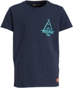 Orange Stars T-shirt Menko met printopdruk donkerblauw