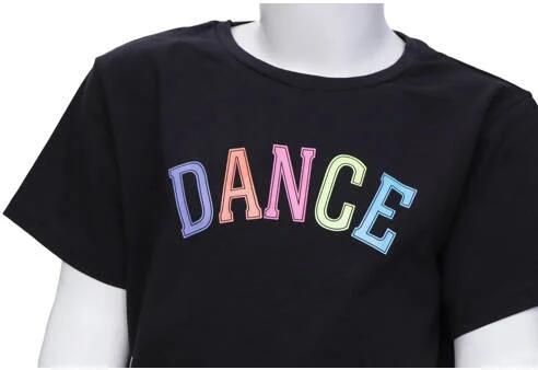 Papillon sportshirt zwart multi Sport t-shirt Meisjes Katoen Ronde hals 140 - Foto 3