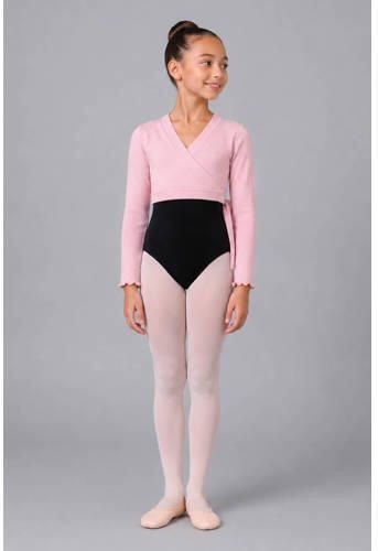 Papillon wikkelvest roze Sportvest Meisjes Rayon Overslagkraag Effen maat 152-164