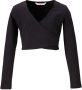 Papillon sportvest zwart Meisjes Katoen V-hals Effen 152 164 - Thumbnail 1