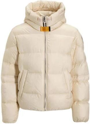 Parajumpers gewatteerde jas beige Meisjes Polyester Capuchon Effen