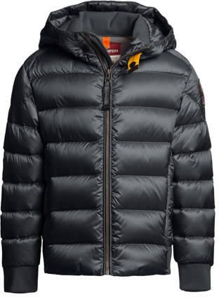 Parajumpers gewatteerde winterjas met logo donkerblauw Jongens Polyester Capuchon