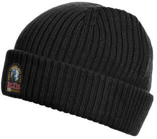 Parajumpers muts met logo en wol zwart Logo | Muts van