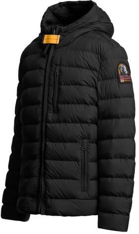 Parajumpers pufferjas zwart Jongens Polyester Capuchon Effen