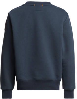 Parajumpers sweater met logo donkerblauw Jongens Katoen Ronde hals Logo