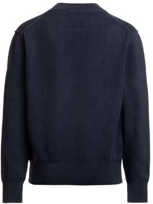 Parajumpers sweater met logo donkerblauw Jongens Katoen Ronde hals Logo