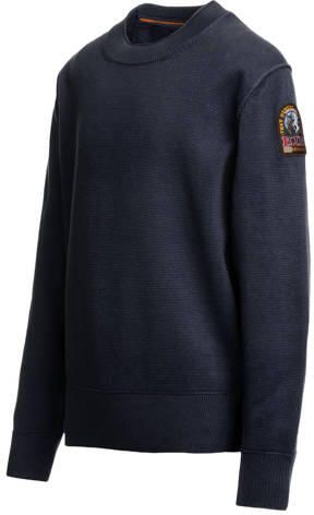 Parajumpers sweater met logo donkerblauw Jongens Katoen Ronde hals Logo - Foto 2