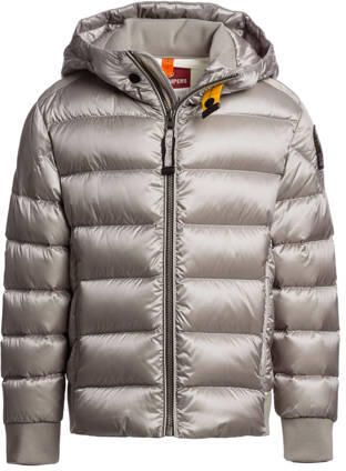 Parajumpers winterjas grijs Jongens Polyester Capuchon Logo