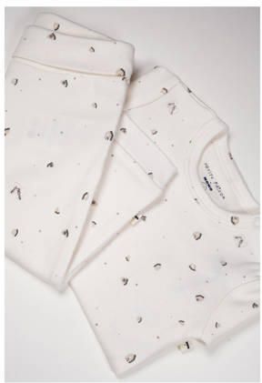Petite Maison romper + broek Stormy wit Set Meisjes Katoen Ronde hals Logo - Foto 2