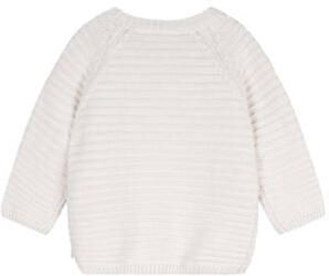 Petite Maison vest wit grof gebreid Meisjes Katoen Ronde hals Effen - Foto 3