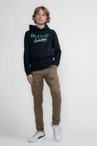 Petrol Industries hoodie blauw Trui Jongens Sweat Capuchon Printopdruk 140