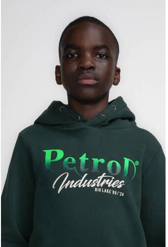 Petrol Industries hoodie groen Trui Jongens Sweat Capuchon Printopdruk 116 - Foto 2
