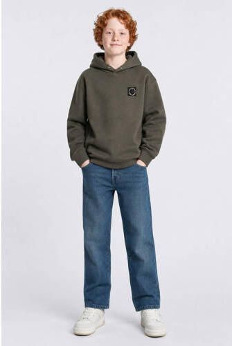 Petrol Industries hoodie met logo kaki Sweater Groen Logo - Foto 3