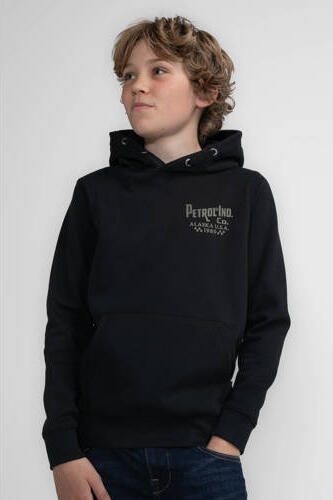 Petrol Industries hoodie zwart Trui Jongens Sweat Capuchon Printopdruk 116 - Foto 11
