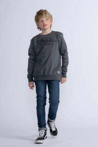 Petrol Industries sweater met printopdruk donkergrijs Printopdruk 128 - Foto 4
