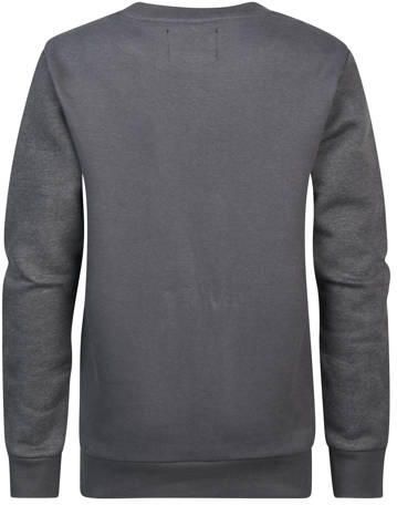 Petrol Industries sweater met printopdruk donkergrijs Printopdruk 128 - Foto 2