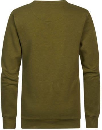 Petrol Industries sweater met tekst donker mosgroen Tekst 128 - Foto 2