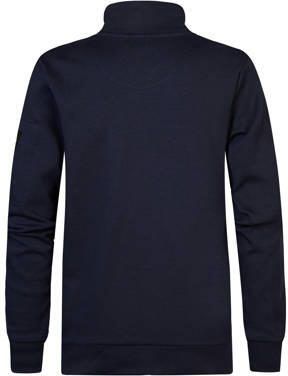 Petrol Industries sweatvest donkerblauw zwart Jongens Katoen Opstaande kraag 116 - Foto 3