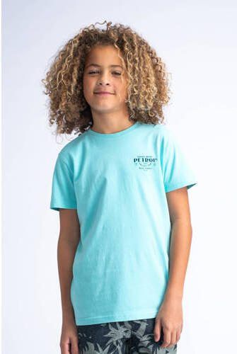 Petrol Industries T-shirt aqua blauw Jongens Katoen Ronde hals Effen 116 - Foto 3