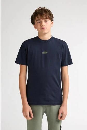 Petrol Industries T-shirt donkerblauw Jongens Katoen Ronde hals Tekst