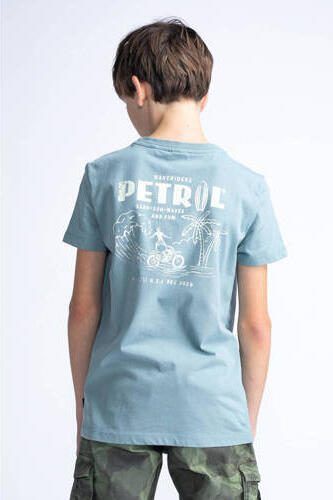 Petrol Industries T-shirt grijsblauw Jongens Katoen Ronde hals Effen 152 - Foto 3