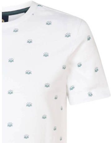Petrol Industries T-shirt met all over print wit Jongens Stretchkatoen Ronde hals 116 - Foto 2
