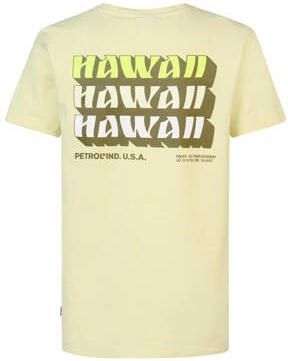 Petrol Industries T-shirt met backprint geel Jongens Katoen Ronde hals 128 - Foto 3