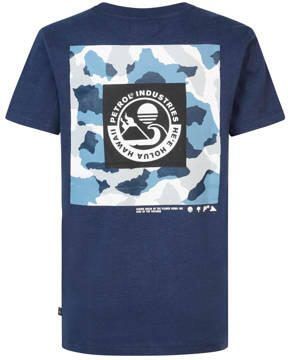 Petrol Industries T-shirt met backprint middenblauw Jongens Katoen Ronde hals 116 - Foto 2
