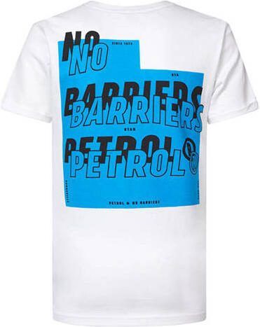 Petrol Industries T-shirt met backprint wit Jongens Katoen Ronde hals Backprint 116 - Foto 2