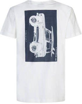 Petrol Industries T-shirt met backprint wit Jongens Katoen Ronde hals Backprint 140