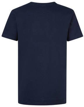 Petrol Industries T-shirt met logo donkerblauw Jongens Katoen Ronde hals 116
