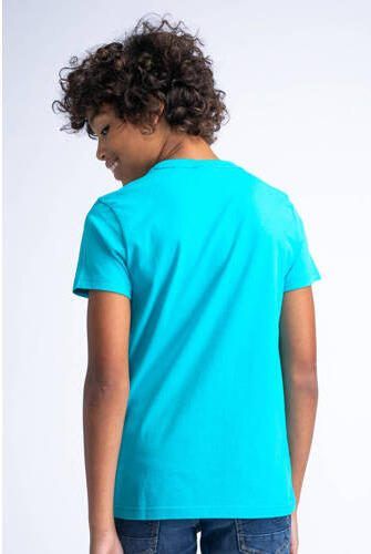 Petrol Industries T-shirt met logo fel blauw Jongens Katoen Ronde hals 116
