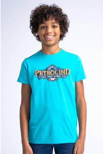 Petrol Industries T-shirt met logo fel blauw Jongens Katoen Ronde hals 116 - Foto 3