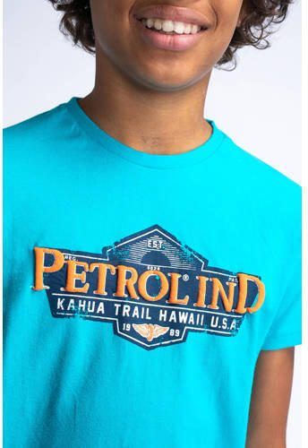 Petrol Industries T-shirt met logo fel blauw Jongens Katoen Ronde hals 116 - Foto 2