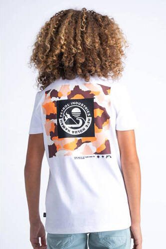 Petrol Industries T-shirt met logo wit Jongens Katoen Ronde hals Logo 140 - Foto 3