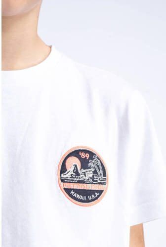 Petrol Industries T-shirt met logo wit Jongens Katoen Ronde hals Logo 164