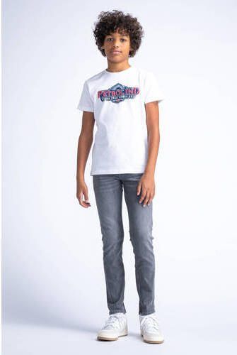 Petrol Industries T-shirt met logo wit Jongens Katoen Ronde hals Logo 152