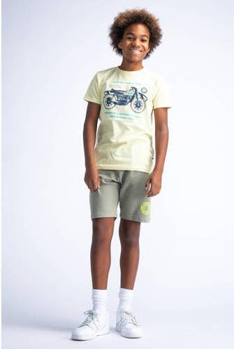 Petrol Industries T-shirt met printopdruk geel Jongens Katoen Ronde hals 164 - Foto 3